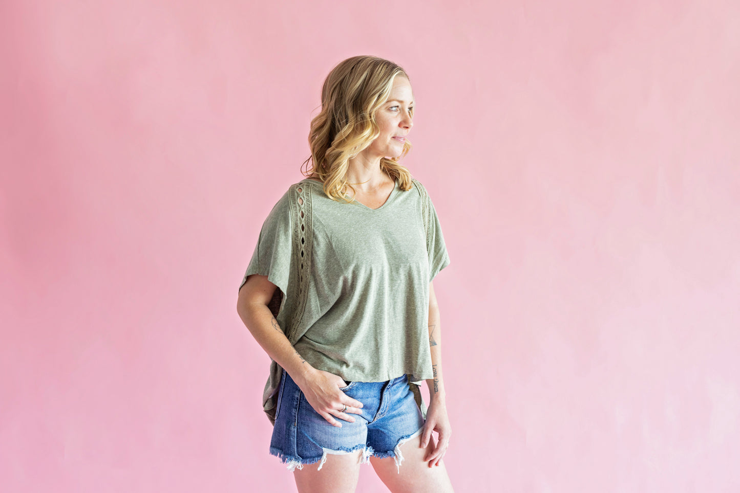 Camden Lace V Neck Top
