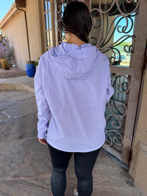 Lavender Half-Zip Nylon Active Jacket
