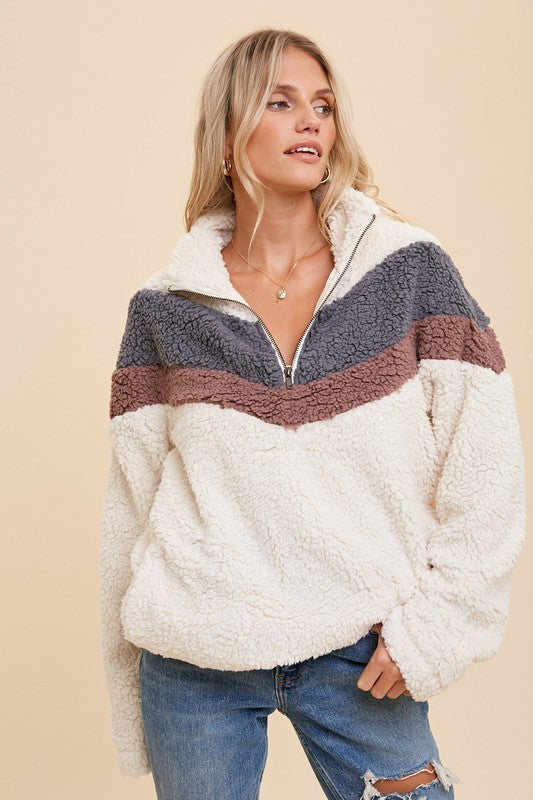 A Different World Sherpa Pullover Jacket