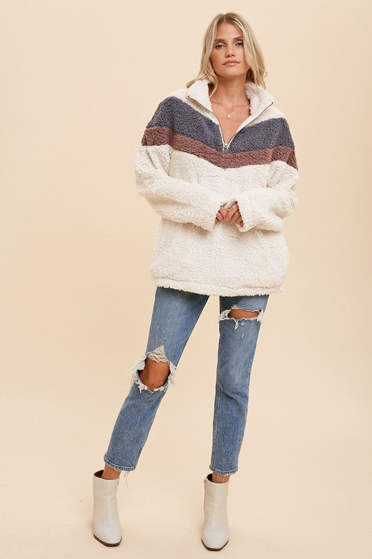 A Different World Sherpa Pullover Jacket