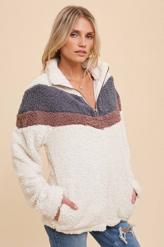 A Different World Sherpa Pullover Jacket