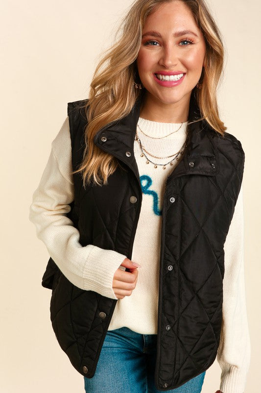 Leaving My Mark Puffer Vest - Black