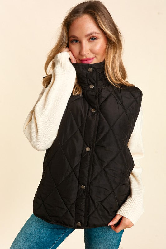 Leaving My Mark Puffer Vest - Black