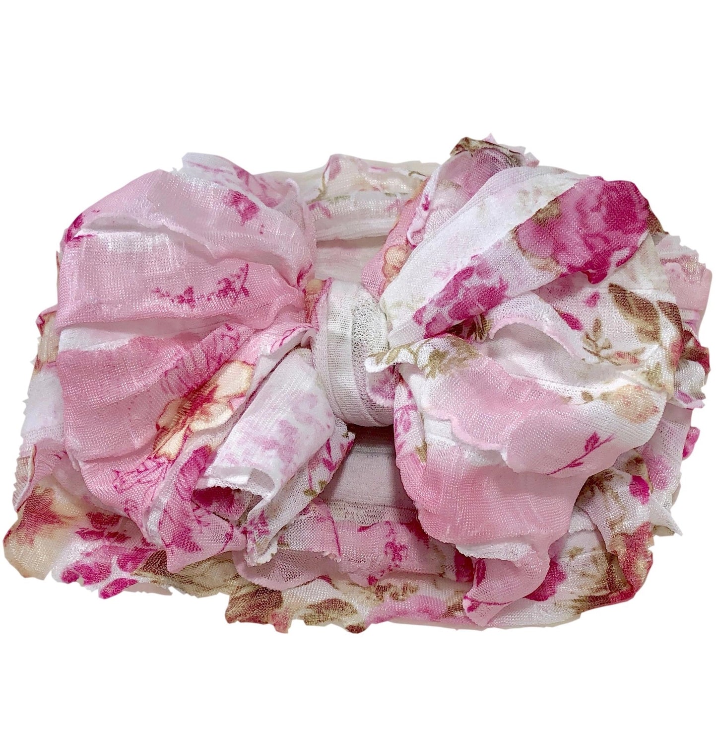 Pink Blossom Ruffled Headband
