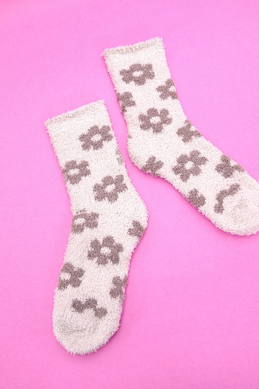 Daisy Fuzzy Socks