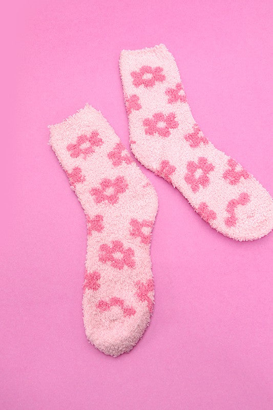 Daisy Fuzzy Socks