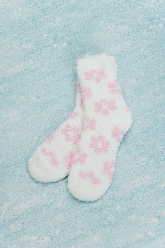 Daisy Fuzzy Socks