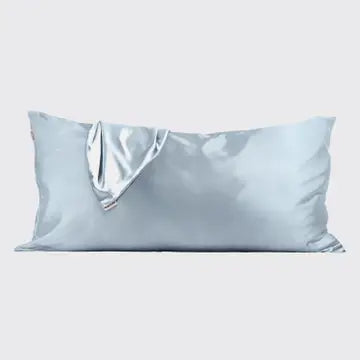 KITSCH Satin King Pillowcase - Haze Blue