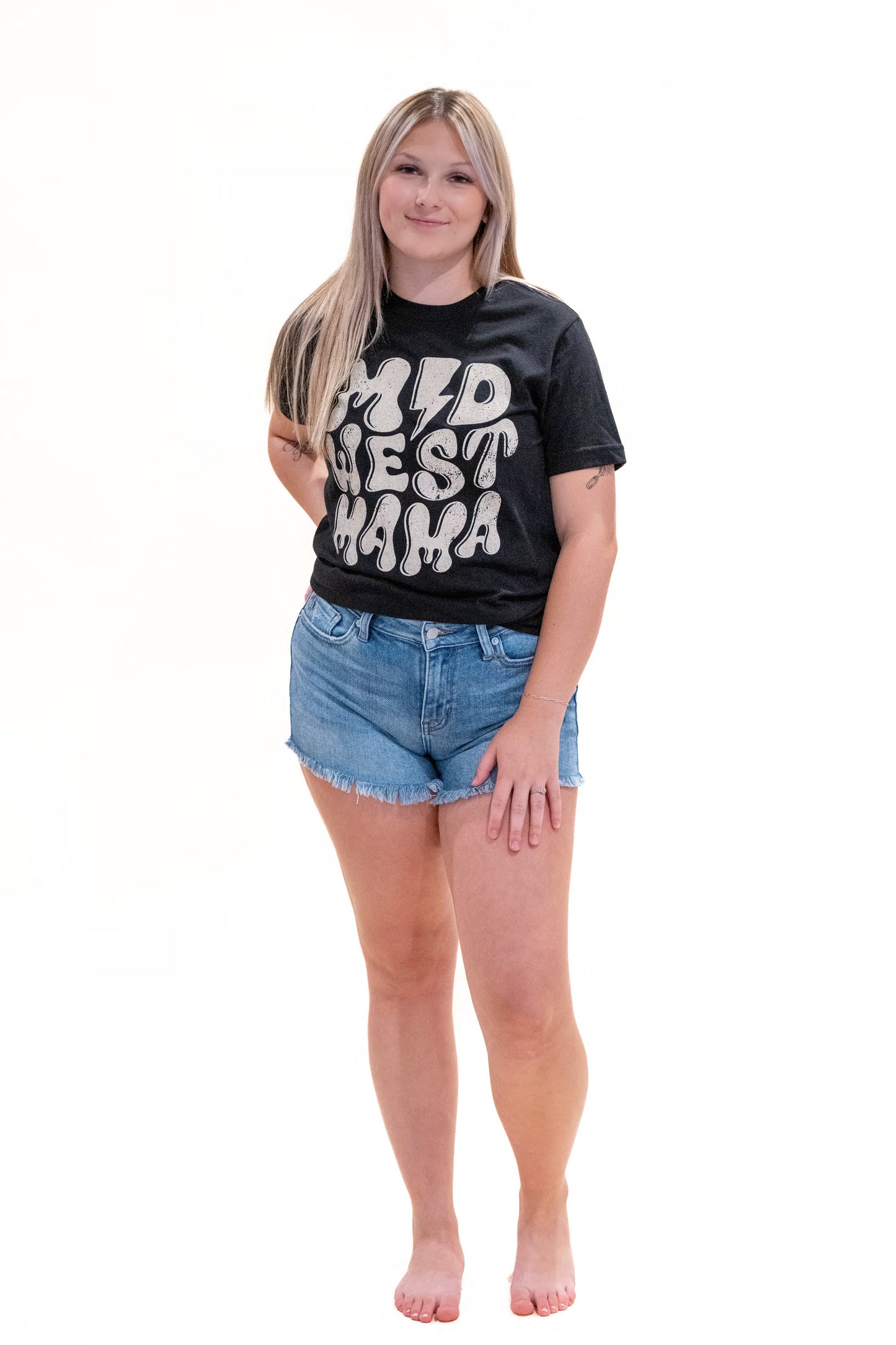 Midwest Mama Black Graphic Tee