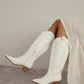 Diana Cowgirl Boots - White