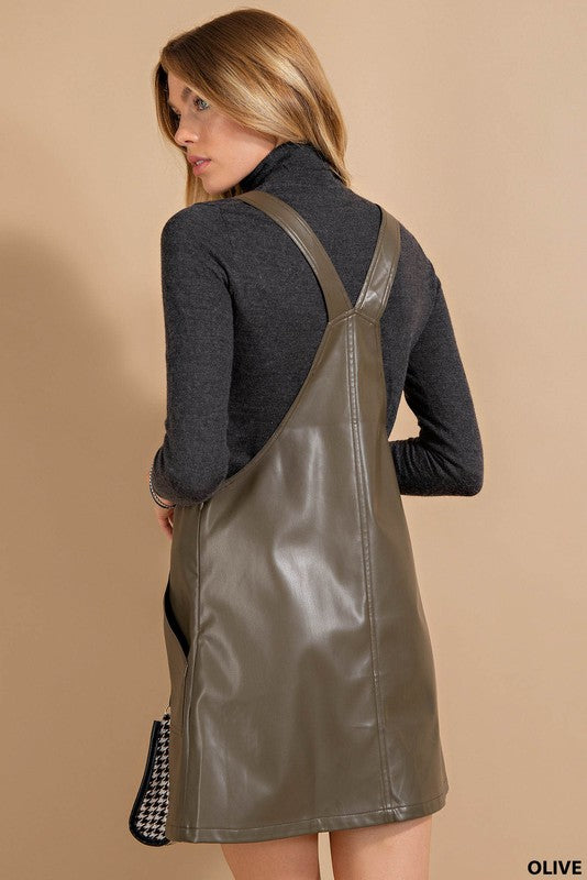 Southside Leather Overall Dress