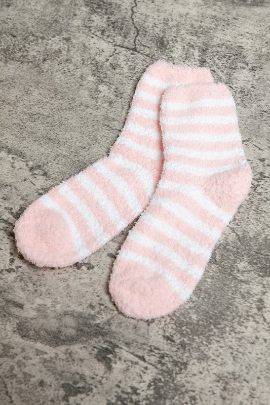 Striped Fuzzy Socks