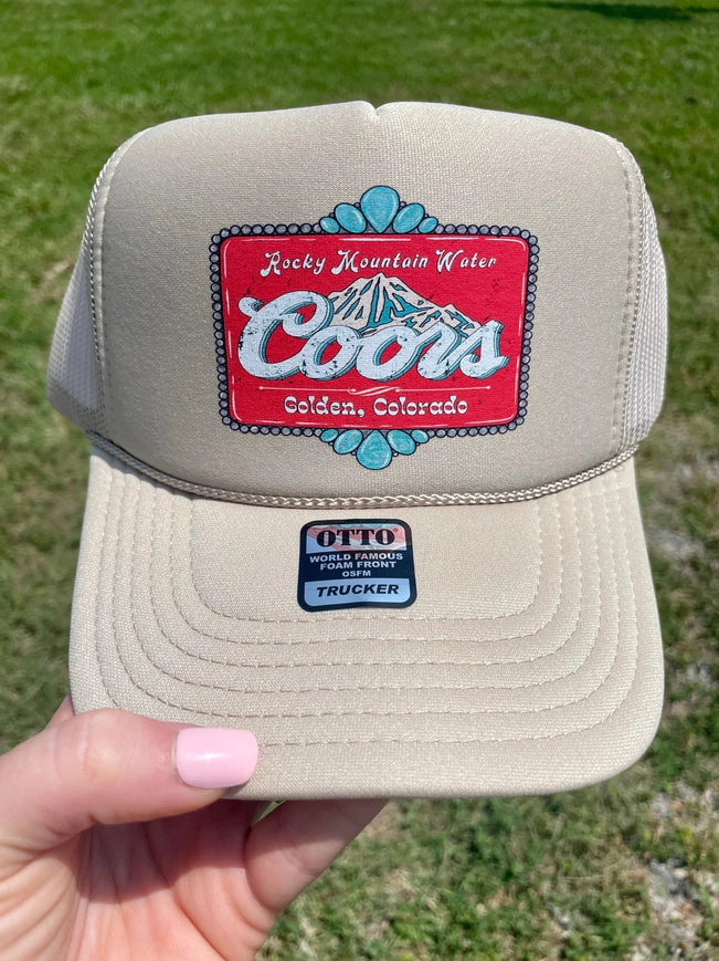 Coors Mountain Water Trucker Hat - Khaki