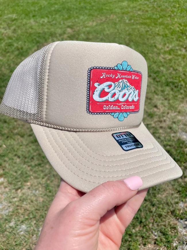 Coors Mountain Water Trucker Hat - Khaki