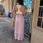 On Repeat Open Back Ruffle Maxi Dress
