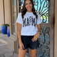 MAMA Checkered Graphic Tee