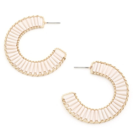 Out on the Town Circle Earrings - Ivory