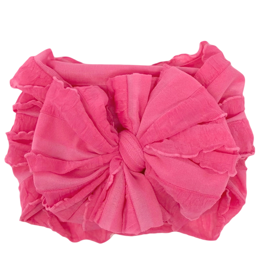 Candy Pink Ruffled Headband