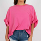Gilded Intent Studded Boxy Tee - Hot Pink