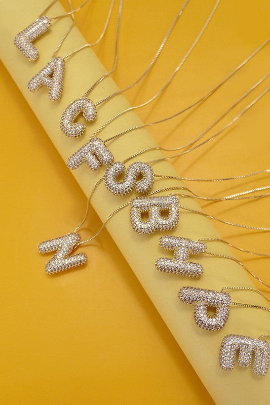 Bubble Initial Necklace