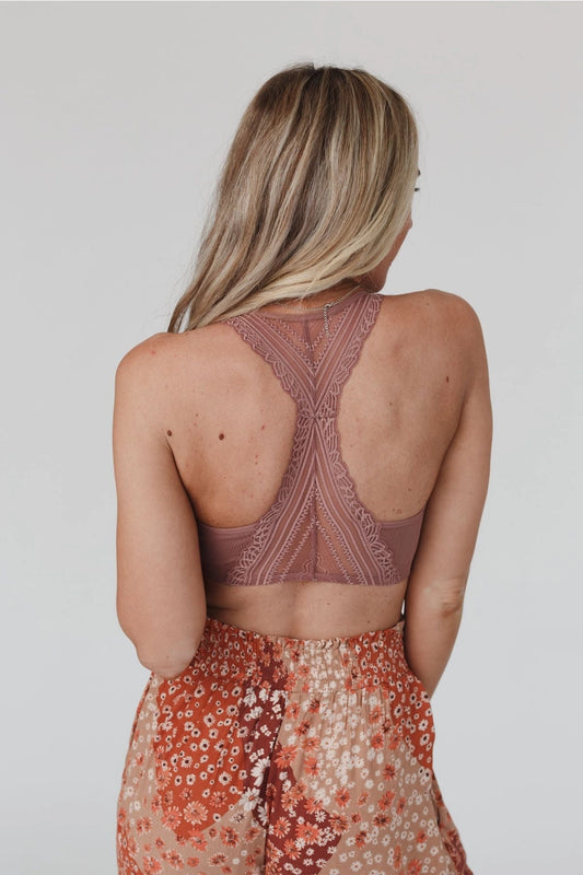 Evermore Seamless Racerback Bralette - Clay