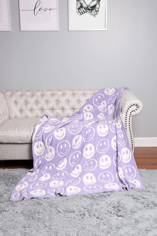 Happy Days Smile Blanket - Lavender