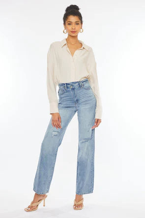 Jillian 90's Wide Leg Straight Jeans
