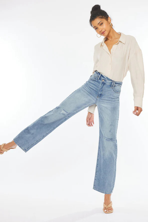Jillian 90's Wide Leg Straight Jeans