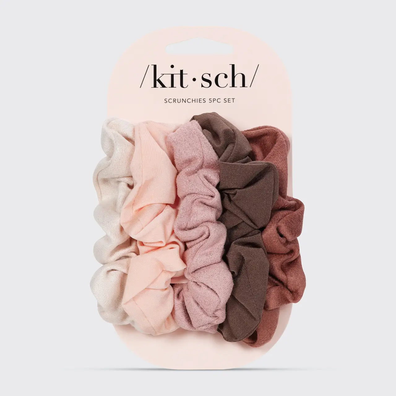 KITSCH Textured Scrunchies - 5 pc
