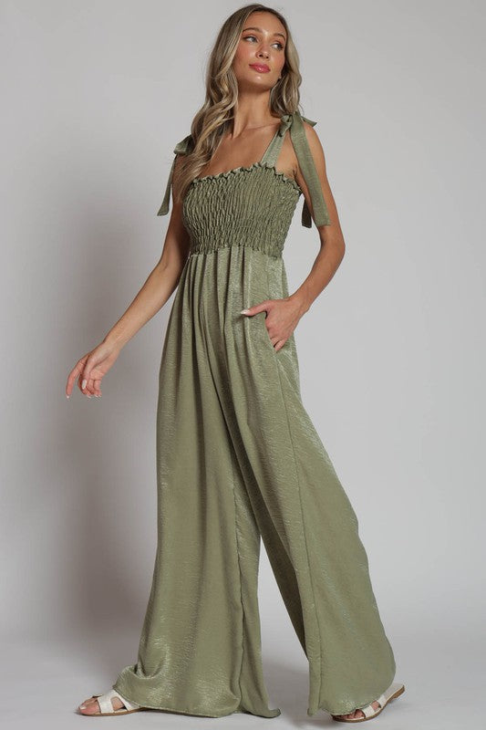 Can't Be Outdone Moss Jumpsuit
