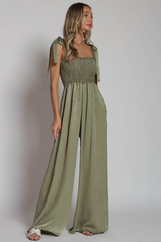 Can't Be Outdone Moss Jumpsuit