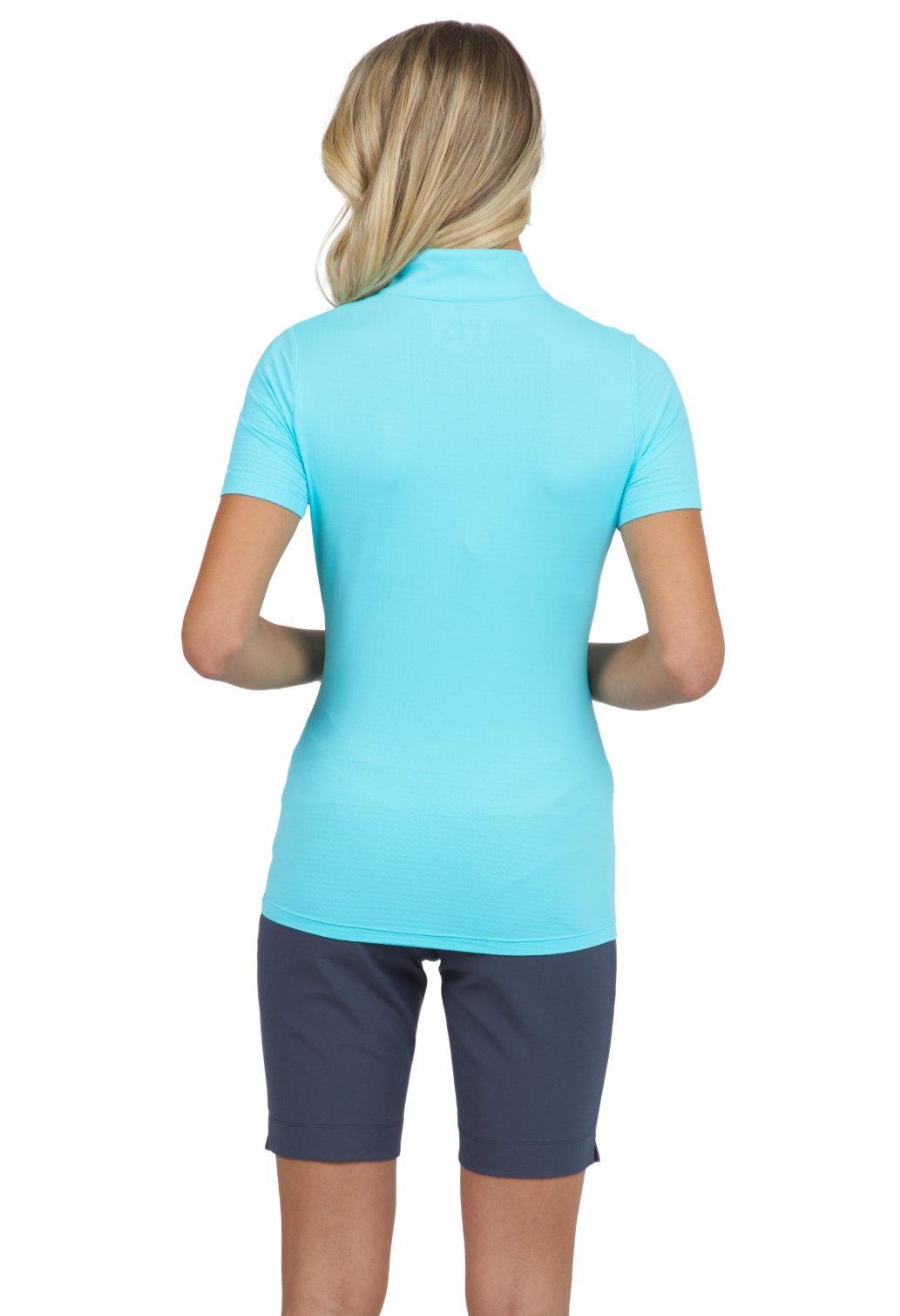 Seafoam Short Sleeve Mock Neck Top