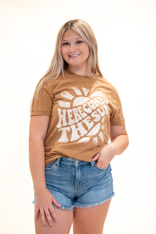 Here Comes The Sun Almond Graphic Tee