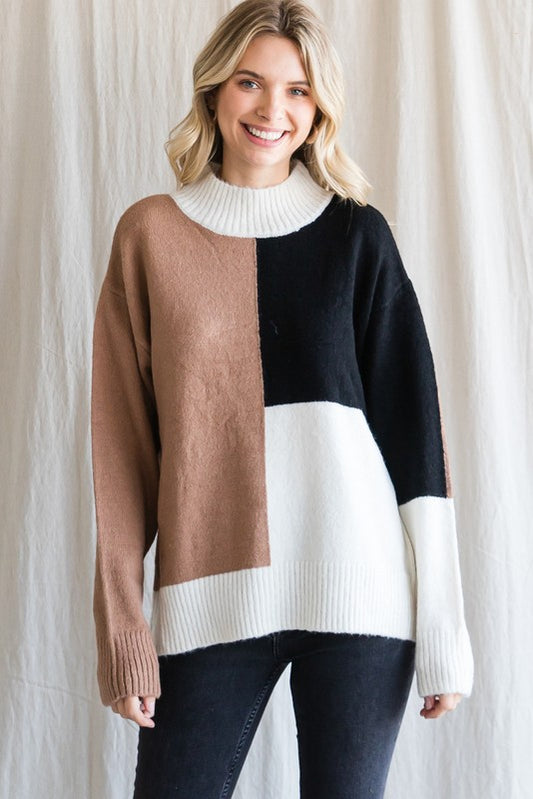 Caty Taupe Mix Sweater