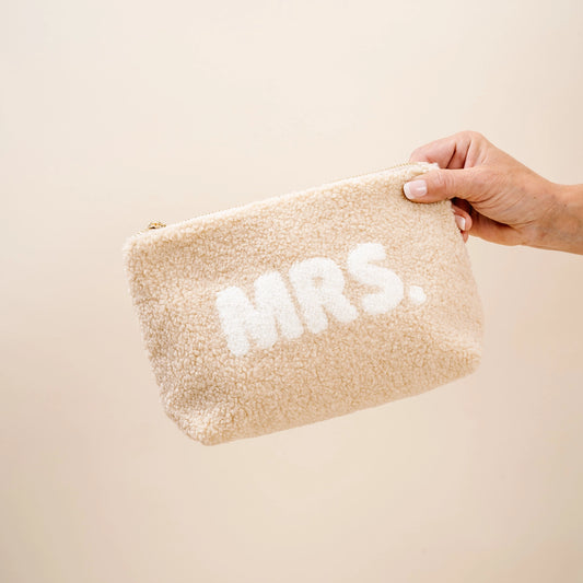 Tan Teddy Pouch - MRS.